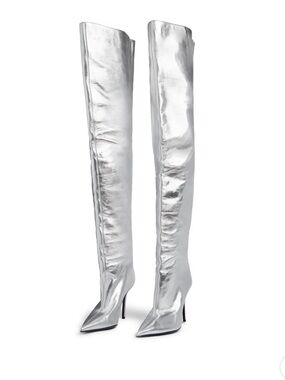 INSANE authentic Balenciaga chrome boots